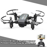 Linxtech IN1601 2.4G 720P Mini RC Drone with Camera Wifi FPV Foldable Altitude Hold Quadcopter Remote Control Helicopter Toys