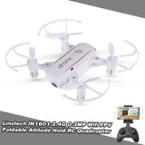 Linxtech IN1601 2.4G 720P Mini RC Drone with Camera Wifi FPV Foldable Altitude Hold Quadcopter Remote Control Helicopter Toys