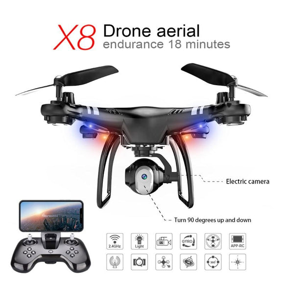 High Performance Drone Endurance 18 Minutes 360 degree Rolling Altitude Hold 480P/720P HD Camera FPV WIFI Quadcopter