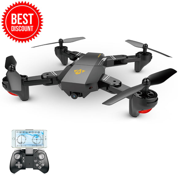 VISUO XS809HW Wifi FPV 2.0MP 720P 120 FOV Wide Angle HD Camera Foldable 2.4G Selfie Drone Height Hold RC Quadcopter G-Sensor RTF